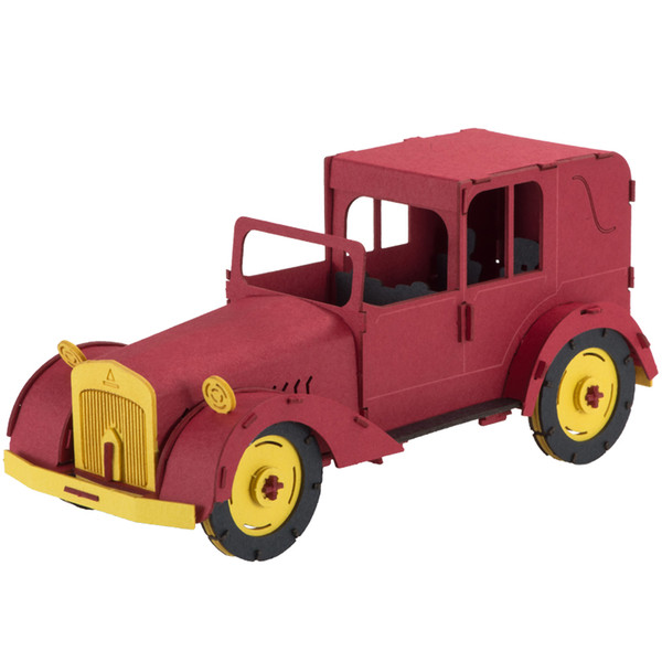 hot sale oem cardboard educational diy cartoon kids paper model car mini 3d puzzle best toys maker wholesale in China