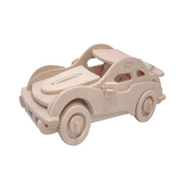 The simulation model of 3D assembled wooden puzzle DIY for students children's educational toys animal 3D wooden puzzle toy- Porsche car