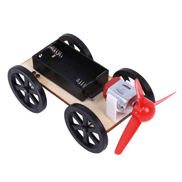 1 Pc ABS Plastic Assemble Wind-up Toy Car Kids Wooden Technology Educational DIY Wind Powered Intellectual Auto Toys