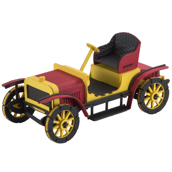 wholesale oem promotional educational cartoon diy toy kids paper model 3d puzzle car art design manufacturers sale