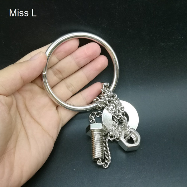 Big Ring Chain And Screw Mysterious Lock Toy Cast Puzzle Metal Brain Teaser Game Mind Children Gifts