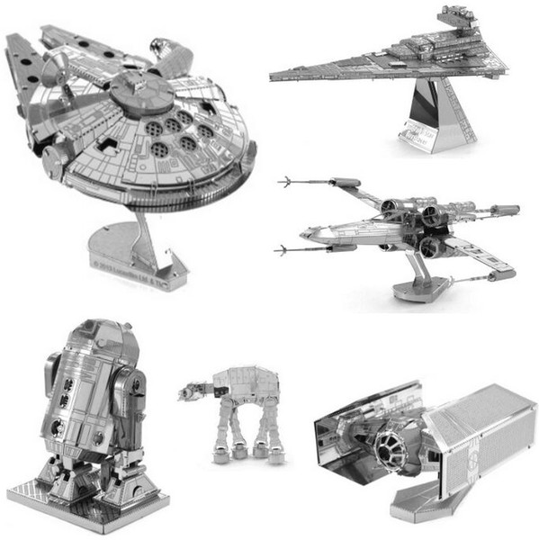 3D Models Metallic Nano Puzzle F15 R2D2 robot kits Imperial star Destroyer for kids adult Chirstmas gift