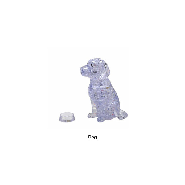 DIY 3D Jigsaw Crystal Puzzle Cute Dog Plastic Home Decoration Birthday Gift