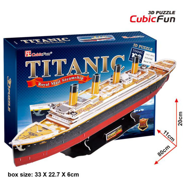 T4011H Titanic Ship Model CubicFun 3D puzzle Diy Paper Model assembling model children adults creative birthday gift Toy