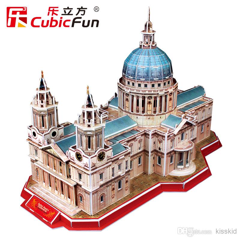 HOT Deluxe 3D Puzzle - ST PAUL'S CATHEDRAL 107 Piece Cubic Fun Paper EPS Building Model Big DIY Toys