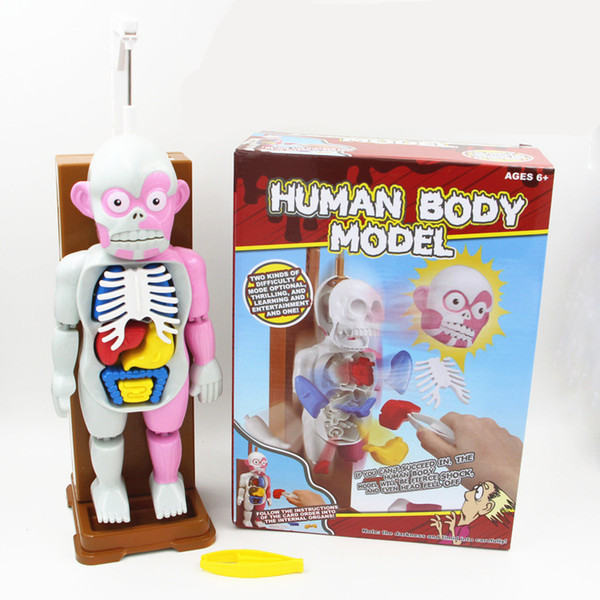 Novelty Gag Toys Human anatomy Trick Joke Gift For Children assembled toy Fun Games the terrorist human body model 3D puzzles