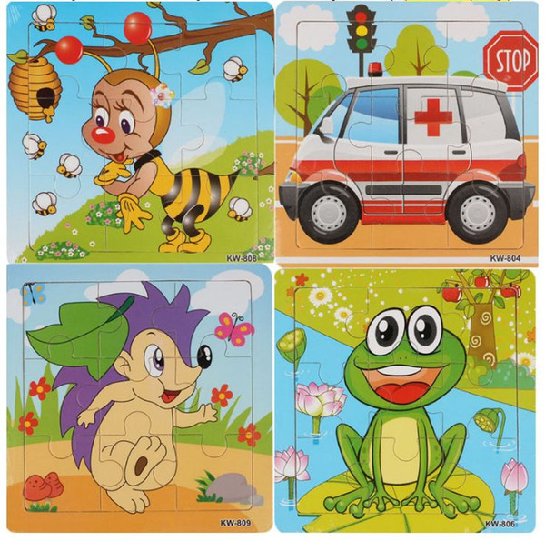 Hot selling Wooden Puzzle Educational Developmental Baby Kids Training Toy Gift Animal Puzzle For Infant Children Lowest Price