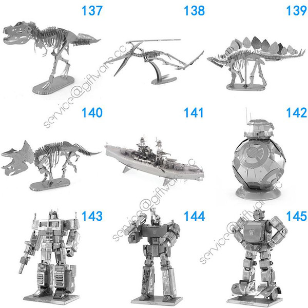 168 Designs Metal 3D puzzles Toys model DIY Aircraft Cars Tanks Fighter Planes 3D Metallic Nano building puzzle for Adults and Kids