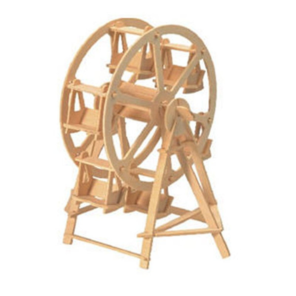 The simulation model of 3D assembled wooden puzzle DIY for students children's educational toys 3D wooden puzzle toy-Ferris wheel