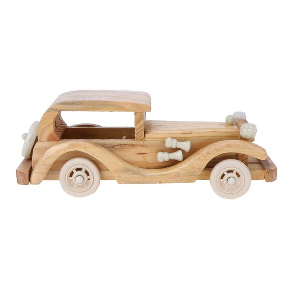 Creative Retro Wooden Classic Car Model Children Toys Wood Puzzle Toy Car Crafts for Home Desk Decoration