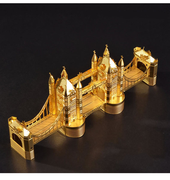 Microworld Models London Tower Bridge DIY 3D Metal Puzzel Toy Kit Toys for adult Gift