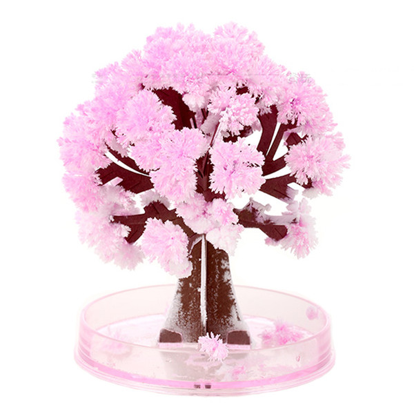 17.5*22.5cm Visual Magic Artificial Sakura Trees Decorative Growing DIY Paper Tree Gift Novelty Baby Toy Flower Tree Exploring 3D Puzzles