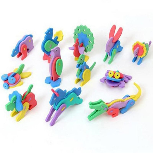 new 3D puzzles DIY children puzzle hand-made three-dimensional small animal fight assembled toys 