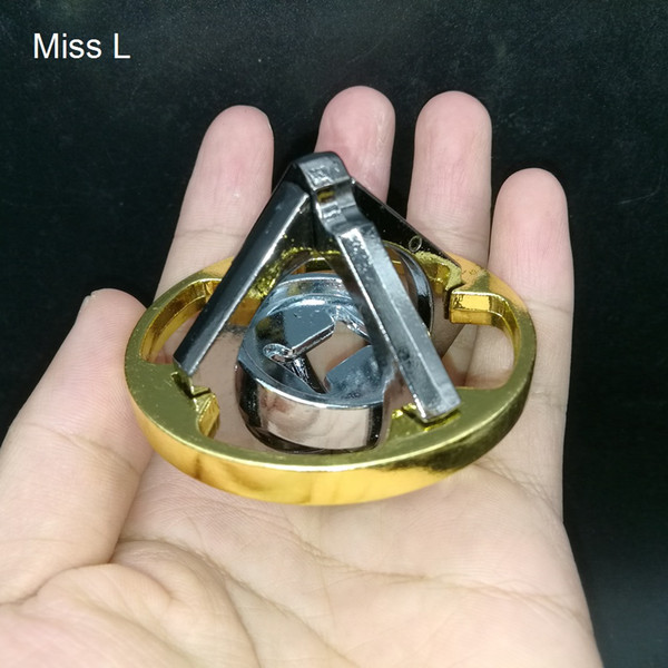 Mysterious Cage Lock Cast Puzzle Ring Metal Model 3D Recreational Mind Game Kid Toy Brain Teaser Collection