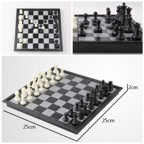 2015 Folding Champions Chess Set 2 in 1 Travel Magnetic Chess and Checkers Set 9.84