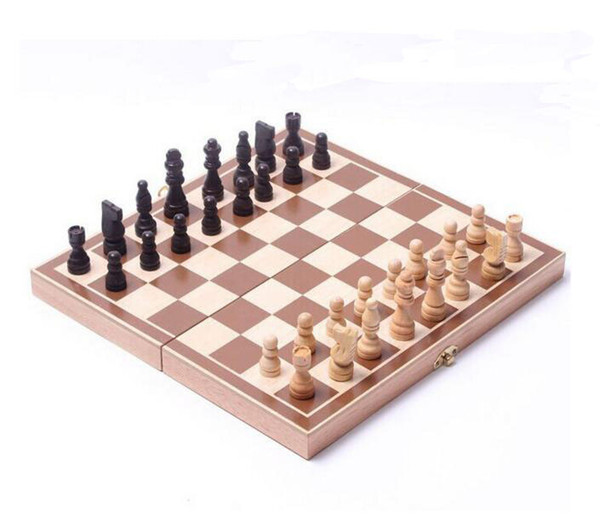 Chess Board Set, Deluxe Folding Tournament Game Board with Storage Bags and Genuine Intricately Carved Stained Wood Pieces, Great for Travel