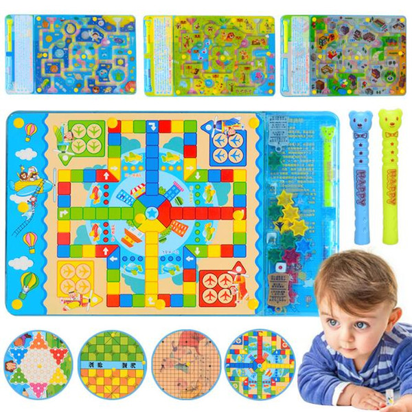 Board game DIY leisure science and education toy board 2 in 1 mental maze magnetic and pen board games