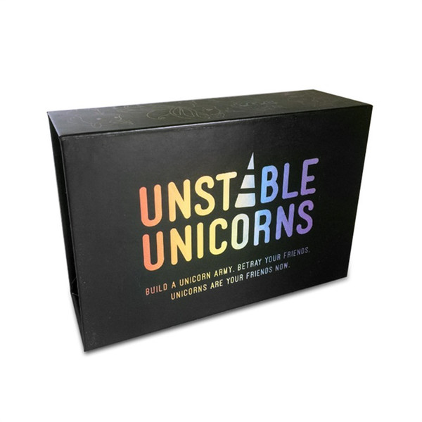 Unstable Unicorn Board Game Black White Box Cards Game Kit for Multiple Player