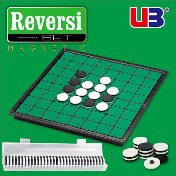Magnetic Sterling Reversi Travel Size Plastic Reversi in Magnetic Board Othello Magnet Version With Portable Case