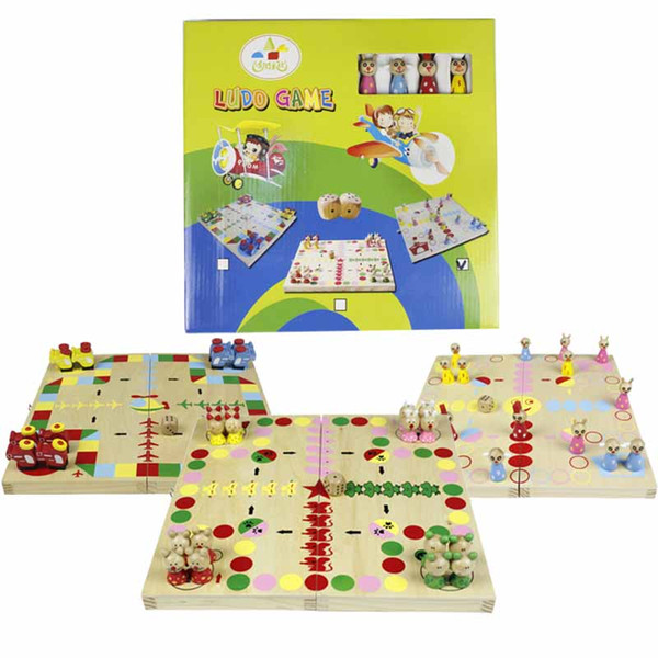 Wooden animals children flying chess boarders leisure puzzle table games adult baby paternity games toys wholesale free DHL