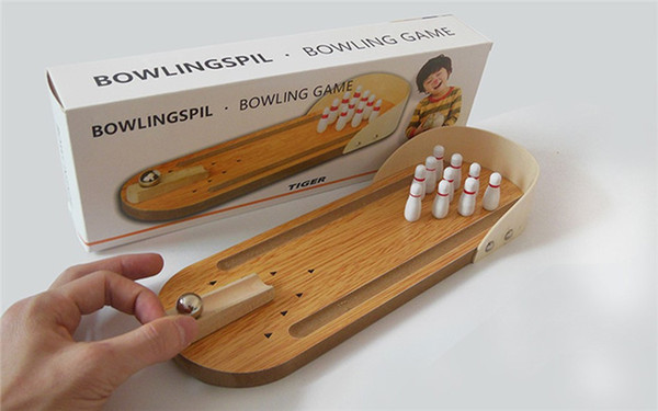 Adult Chlidren Mini Indoor Desktop Games Wooden Bowling Table Grounder For Play Games Party Fun Kids Bowling Toys Board Games