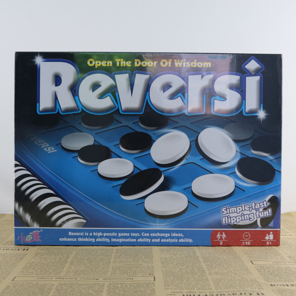 Reversi Black & White Discs Board Game Flip Chess Reversi Portable Boardgame for Family Children Gift Idea Brain Training Games Apple Chess