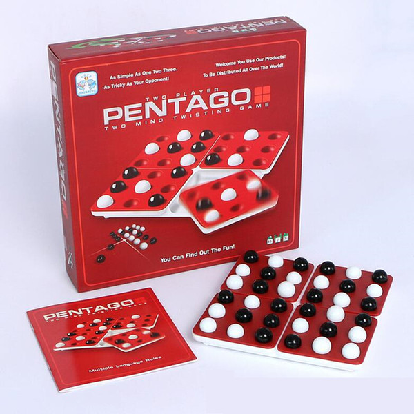 PENTAGO Board Game 2 Players Night Bar Chess Pentago Board Game Easy Play English Version
