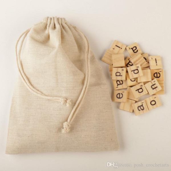 100pcs in Set Vintage Wood Scrabble Letter Tiles Wooden Letter Tiles Educational Crossword Puzzle Numbers Crafts Wood Alphabet Toy Crafting