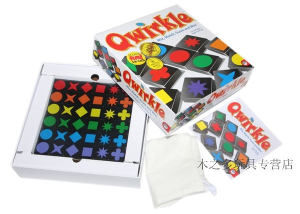 Free shipping Puzzle Maide dimensional Qwirkle Buttoned chess Chess game Table Games Children's chess