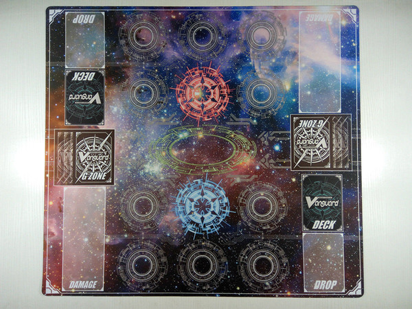 YUGIOH CARDFIGHT Vanguard G Custom Playmat VG TCG 2-Player Blue VS Red Duel CCG Mat