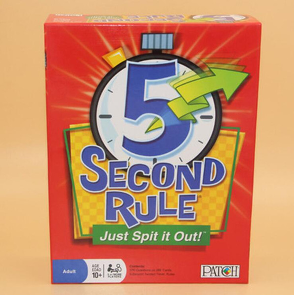 HOT NEW GAME 5 Second Rule board game Humanity 5SECOND RULE 5 Second Rule - Just Spit it Out!Card game