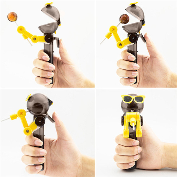 Newest Creative Personality Toys Lollipop Holder Decompression Toys Lollipop Robot decompression candy dustproof toy gift
