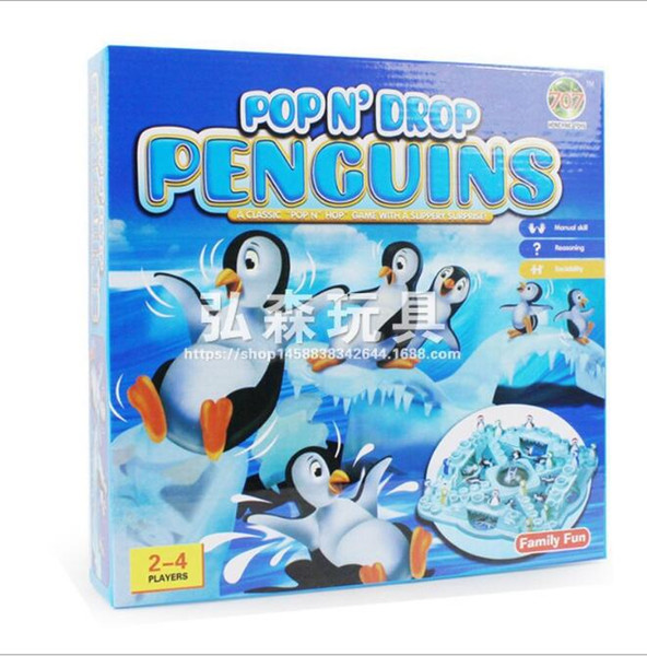 Children's educational toys parent-child interaction fun flyers 3D 3D penguins competition desktop games learning card development