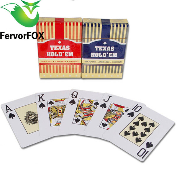 2 Sets/Lot Baccarat Texas Hold'em Plastic Playing Cards Waterproof Frosting Poker Card Pokerstar Board Game 2.48*3.46 inch