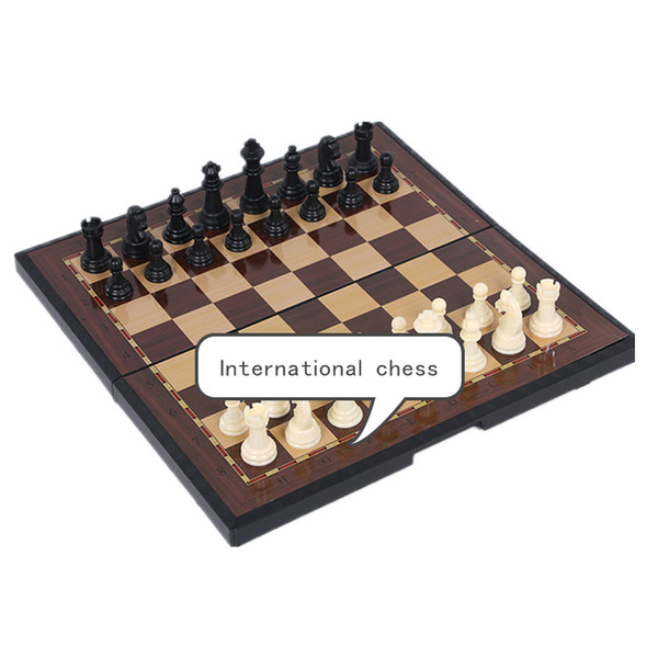 International Chess Magnetic Chess Set Entertainment Game Chess with Folding Board Chessboard Set