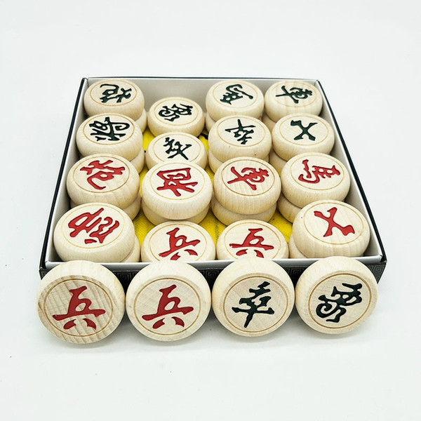 Traditional Xiang Qi Wooden Chinese Chess Portable Checker Game