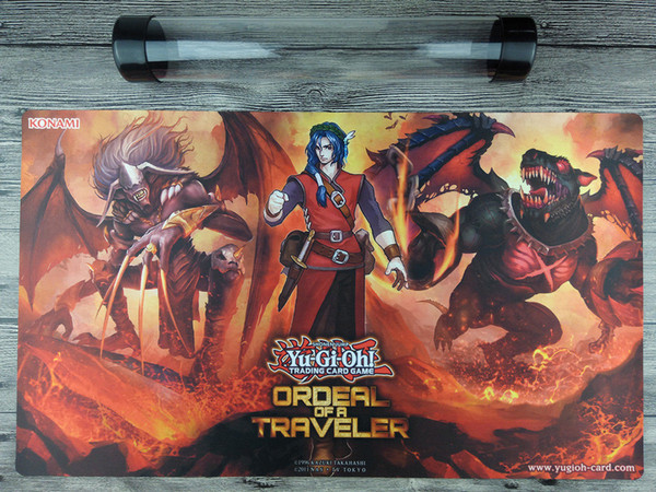 YuGiOh ORDEAL OF A TRAVELER Burning Abyss Playmat TCG Card Mat Free best Tube Card pad custom Yugioh site