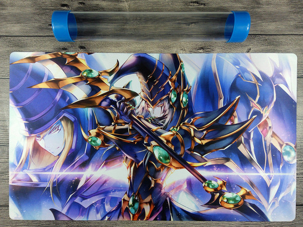 Dark Magician YuGiOh Duel Battlefield Playmat TCG CCG Mat Free High Quality Tube