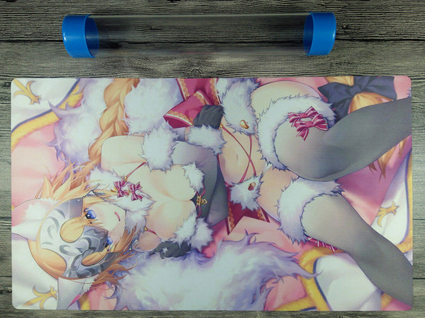 YuGiOh Fate/Grand Order Jeanne d'Arc Custom Playmat OCG TCG Mat Free best Tube