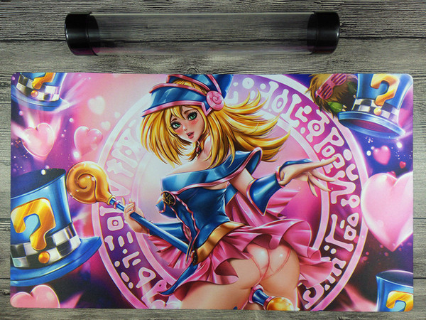 Dark Magician Girl YuGiOh Duel Battlefield 1P Playmat TCG CCG Mat Free Best Tube