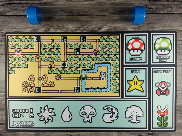 Magic the Gathering Super Mario Brothers inspired Custom Playmat Free Best tube