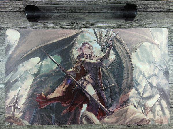 Yu-Gi-Oh! Fate/Grand Order Fantasy Jeanne d'Arc Custom Playmat TCG Mat Free Tube