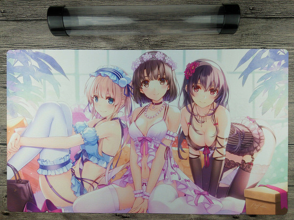 Saenai Heroine no Sodatekata YuGiOh Custom Playmat Anime TCG Mat Free Bes Tube