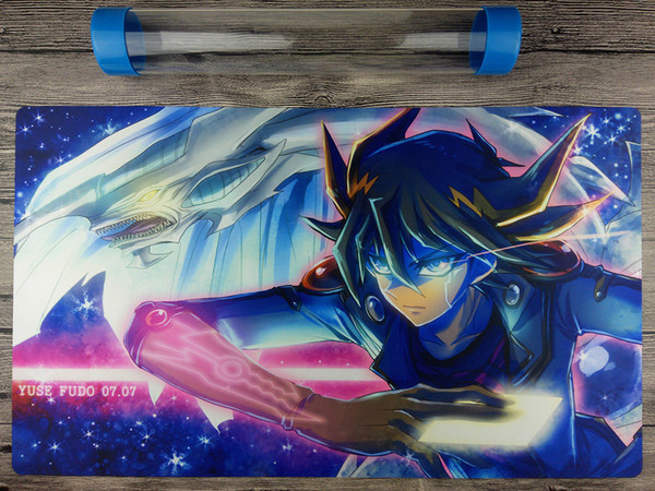 5D's Yusei Fud YuGiOh Custom TCG Template Playmat Free Tube [New]