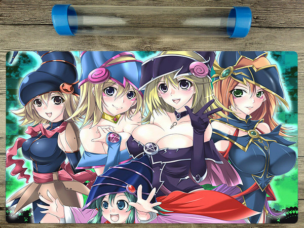 Dark Magician Girl YuGiOh Duel Battlefield Custom Playmat TCG Mat Free Best Tube