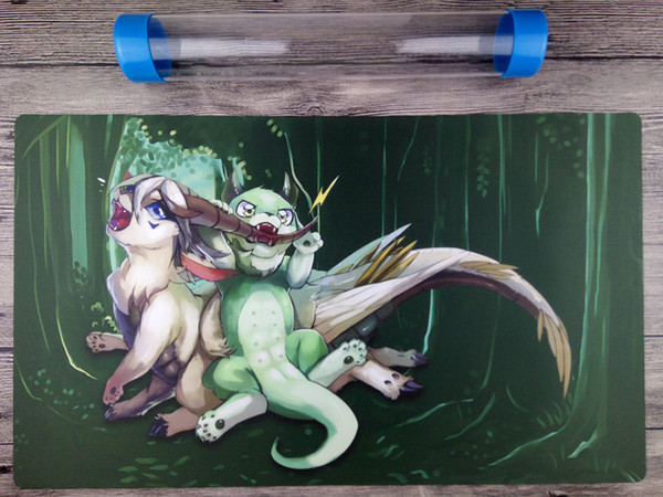 YGO World Chalice Guardragon TCG Template Playmat Free High Quality Tube make a custom delivery bag