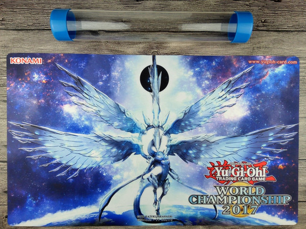 YuGiOh Deep-Eyes White Dragon Playmat Custom TCG OCG Mat Free High Quality tube