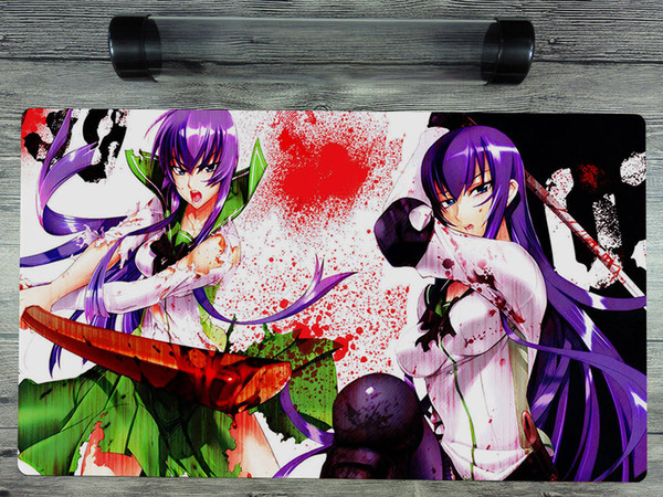 highschool of the dead saeko YUGIOH playmat Custom TCG Mat Free Shipping