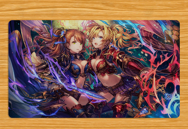 granblue fantasy horns kanzaki ranko shirasaka koume takatsurt Playmat Trading Card Games Mat TCG Mat Free shipping