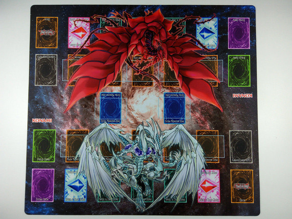 Yu-Gi-Oh! Dragons 2-Player Master Rule 4 Link Zones custom Playmat TCG CCG Mat card games mat Free Shipping